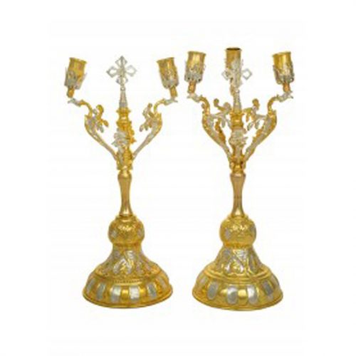 Double candlesticks AA snakes two-tone (k118-01)